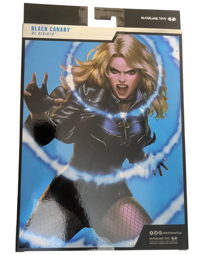 More Than Diecast McFarlane Toys DC Multiverse Black Canary action figure packaging featuring comic art illustration