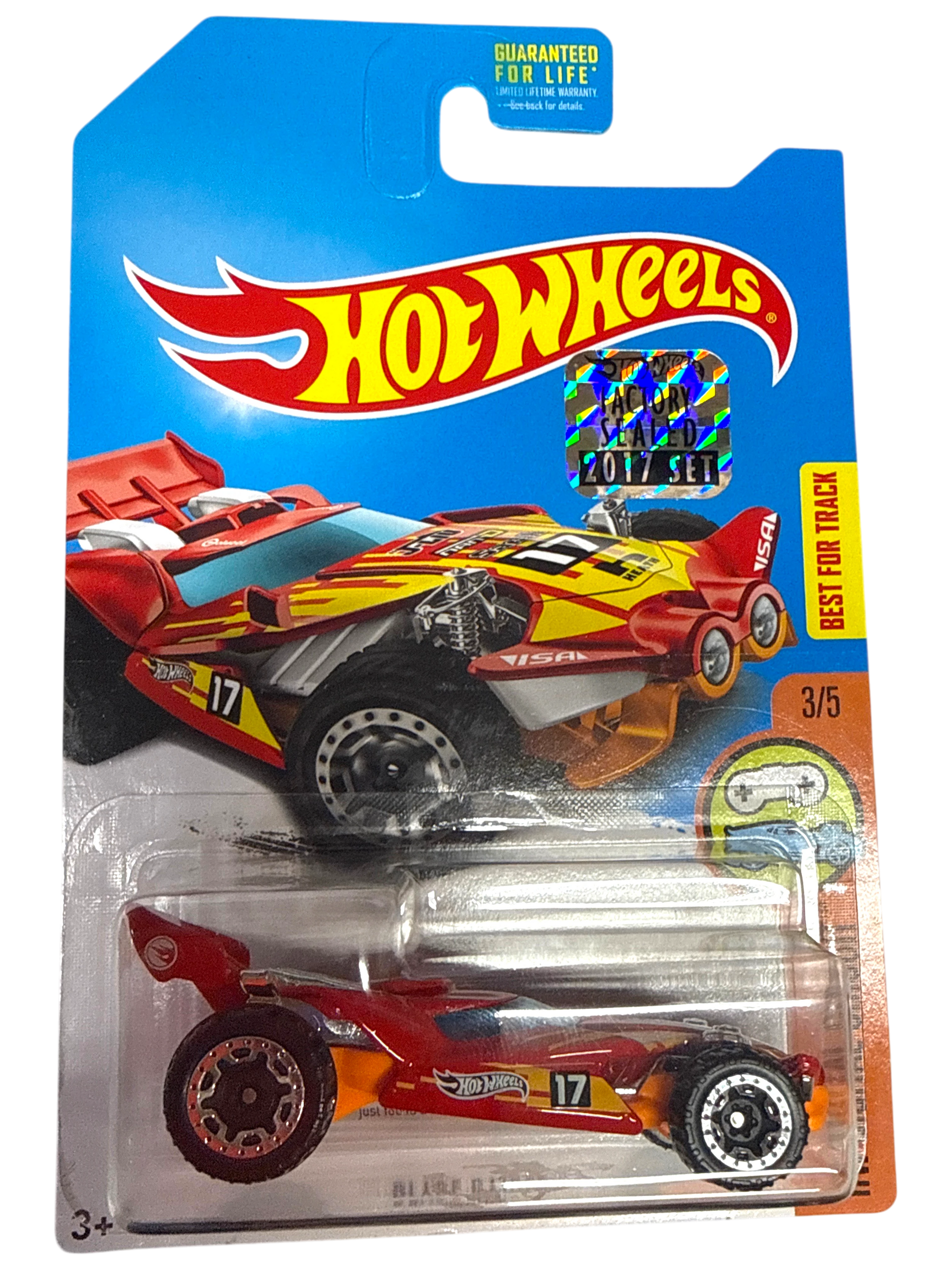 More Than Diecast Hot Wheels Treasure Hunt Blade Raider in red with yellow accents and digital circuit graphics