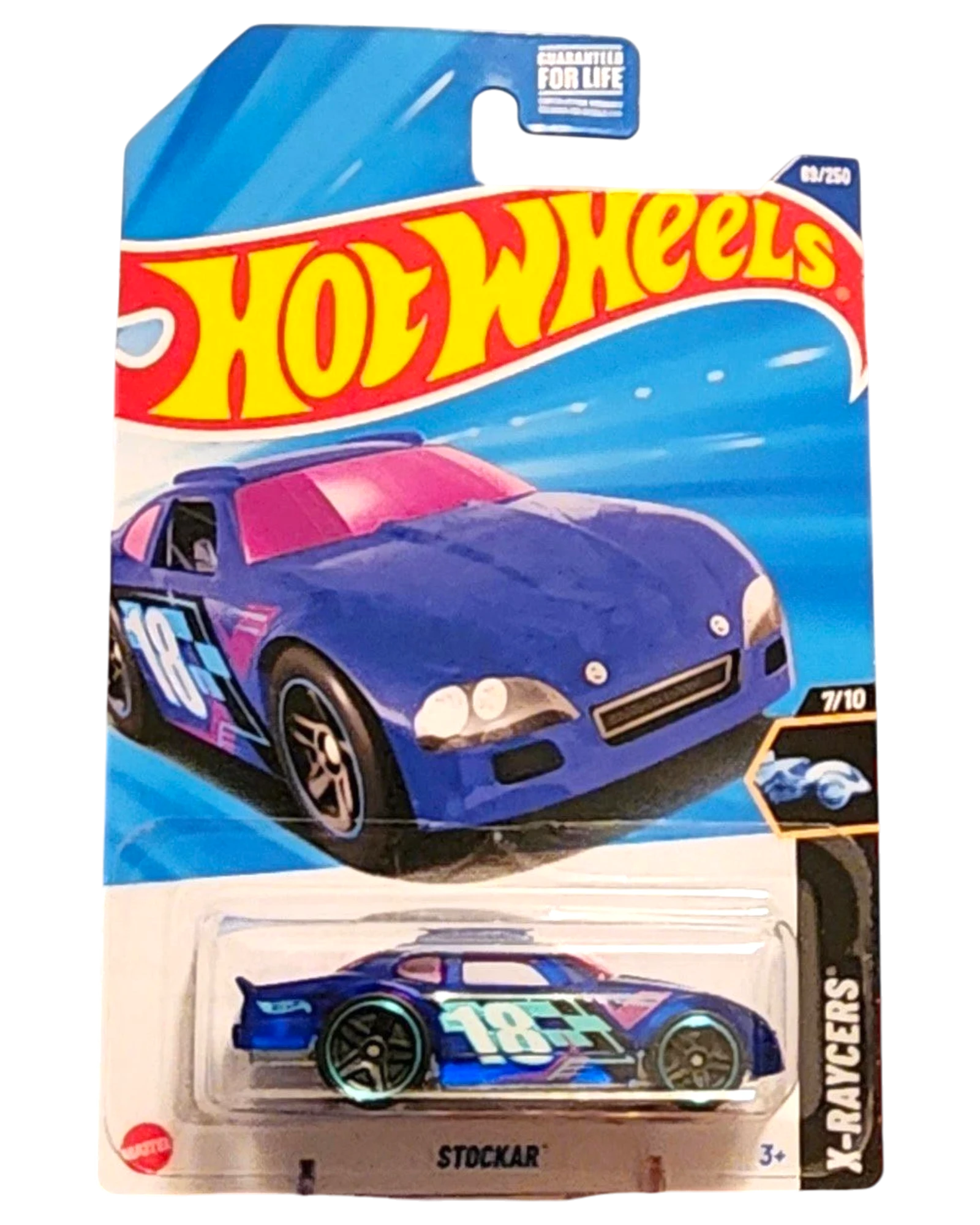 More Than Diecast blue Hot Wheels Stockar X-Raycers die-cast car in original packaging
