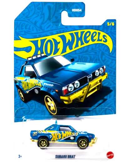 More Than Diecast blue Hot Wheels Subaru BRAT 58th Anniversary 1:64 scale die-cast pickup truck in original packaging