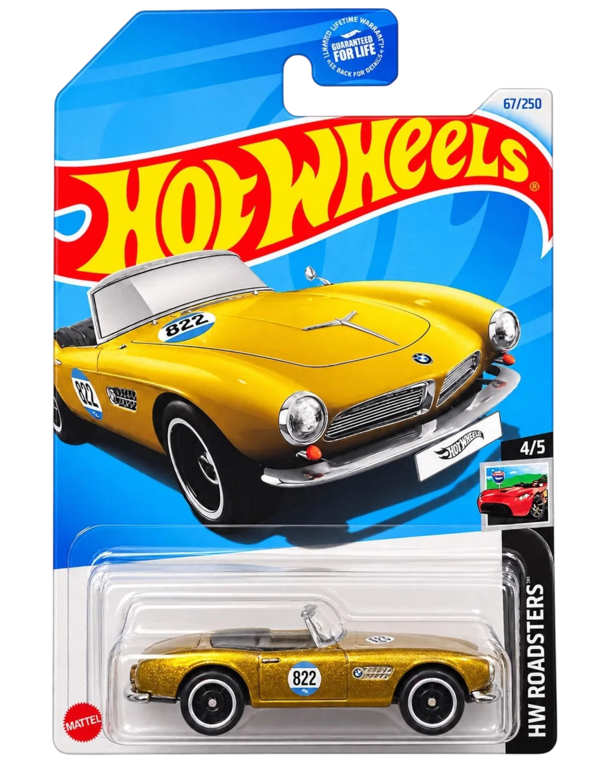 More Than Diecast Hot Wheels Super Treasure Hunt BMW 507 in yellow Spectraflame paint with Real Riders wheels