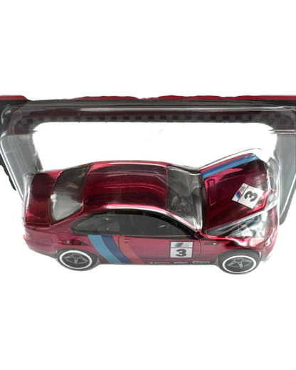 More Than Diecast 2025 RLC Exclusive 2006 BMW M3 in Spectraflame Red with racing decals and opening hood
