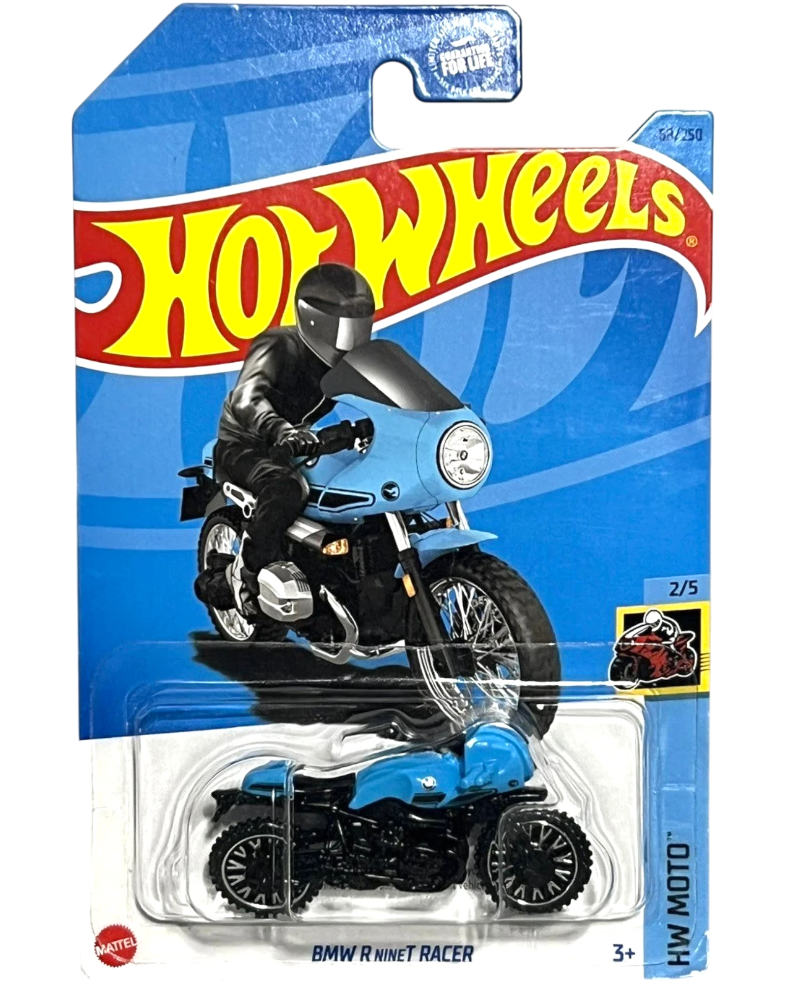 More Than Diecast Hot Wheels BMW R nineT Racer Treasure Hunt die-cast motorcycle in blue on original blister card
