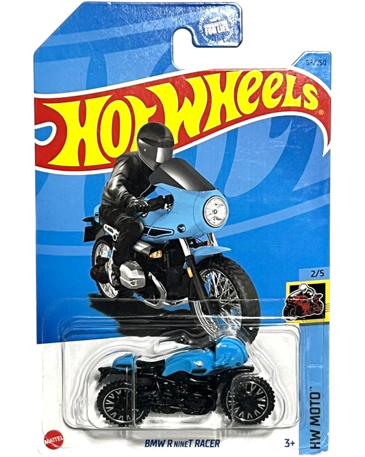 More Than Diecast Hot Wheels BMW R nineT Racer Treasure Hunt die-cast motorcycle in blue on original blister card