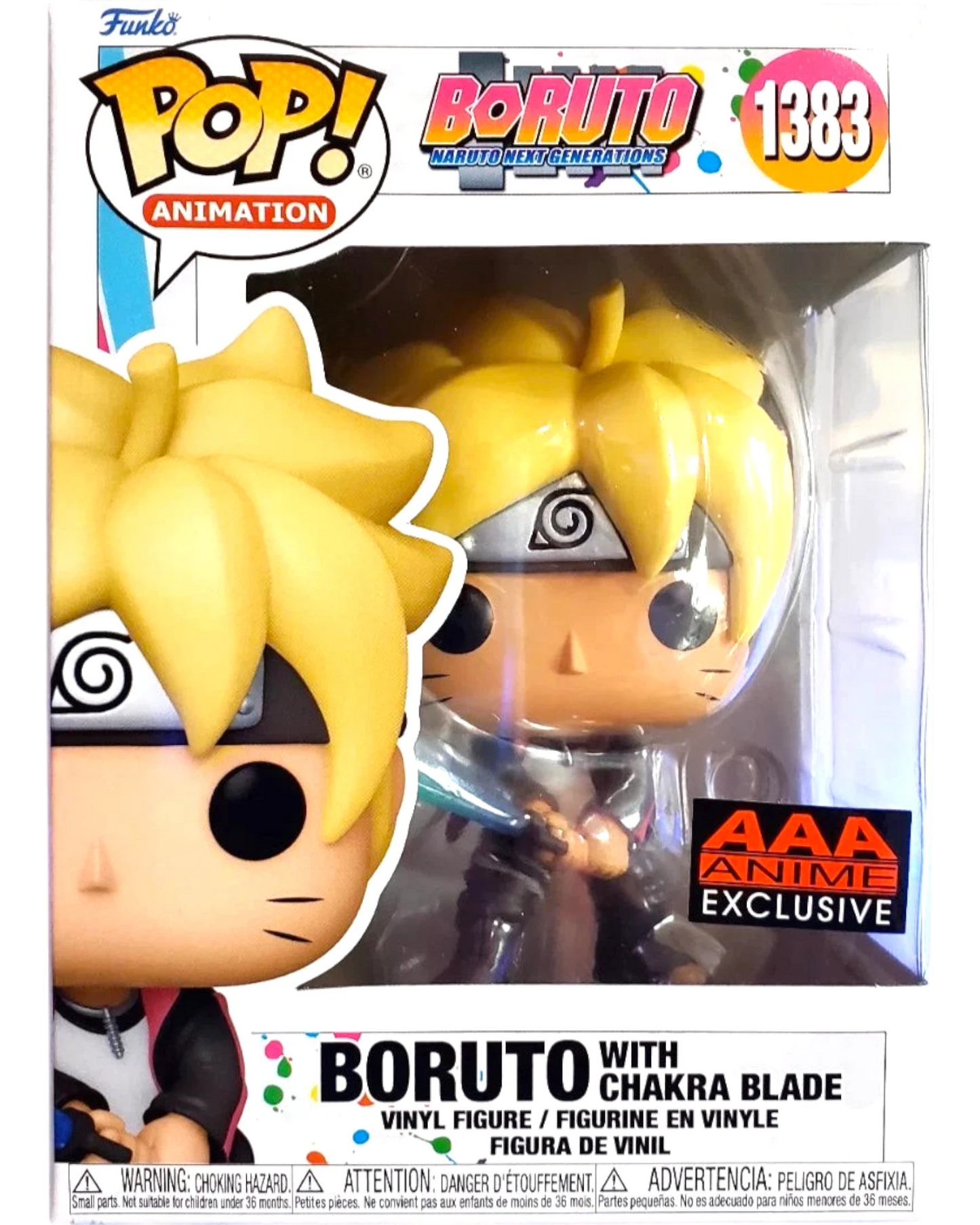More Than Diecast Funko Pop! Boruto w/ Chakra Blade #1383 vinyl figure, AAA Anime Exclusive