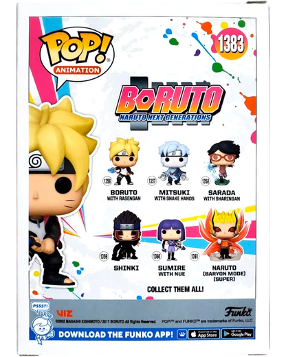 More Than Diecast Funko Pop! Animation Boruto w/ Chakra Blade #1383 vinyl figure. Features Boruto with blonde hair and black outfit.