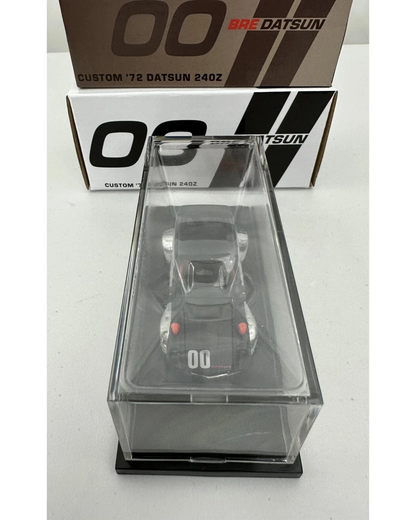 More Than Diecast Hot Wheels RLC Custom 72 BRE Datsun 240Z in a clear protective display case