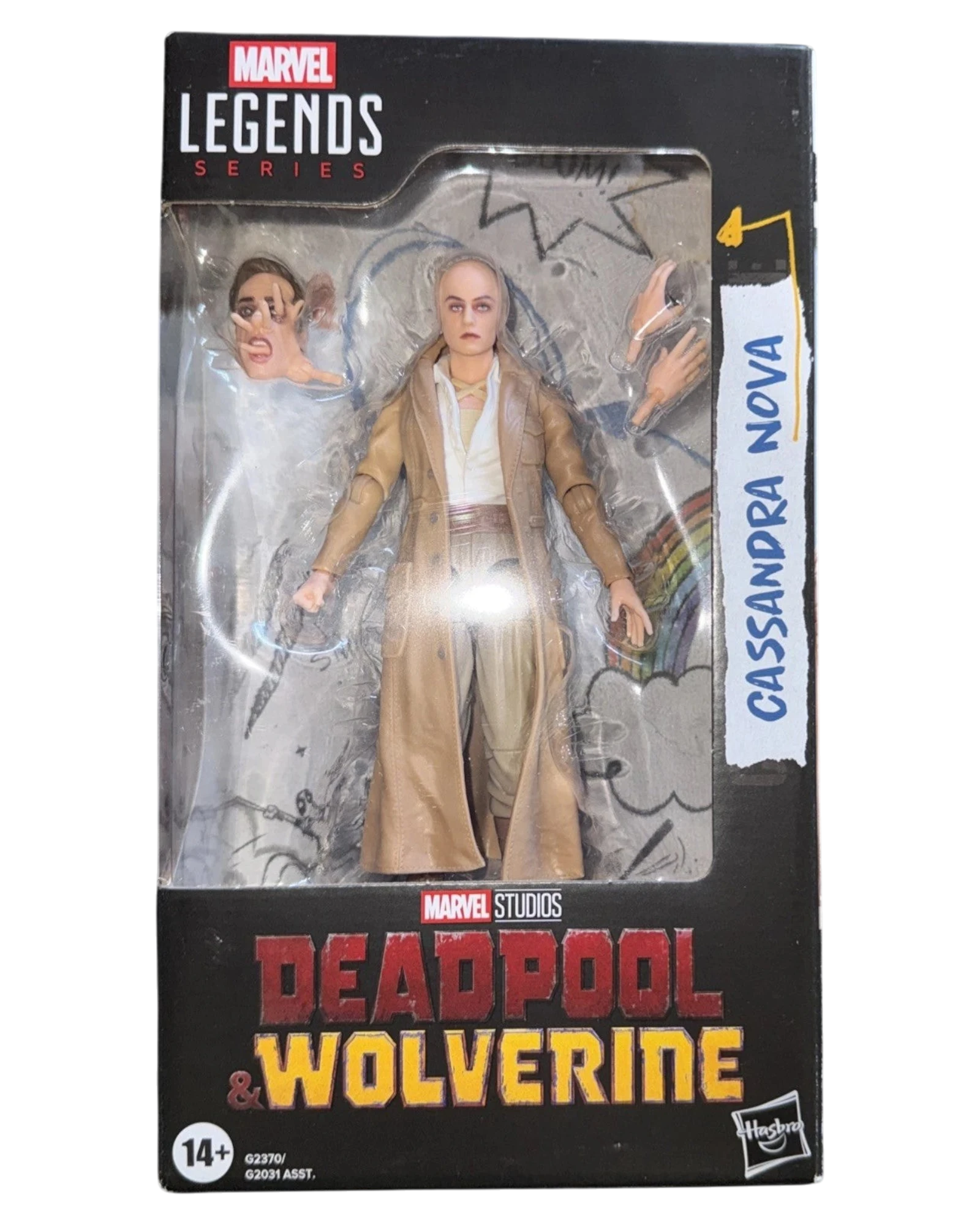 More Than Diecast Hasbro Marvel Legends Cassandra Nova action figure from Deadpool & Wolverine with extra hands