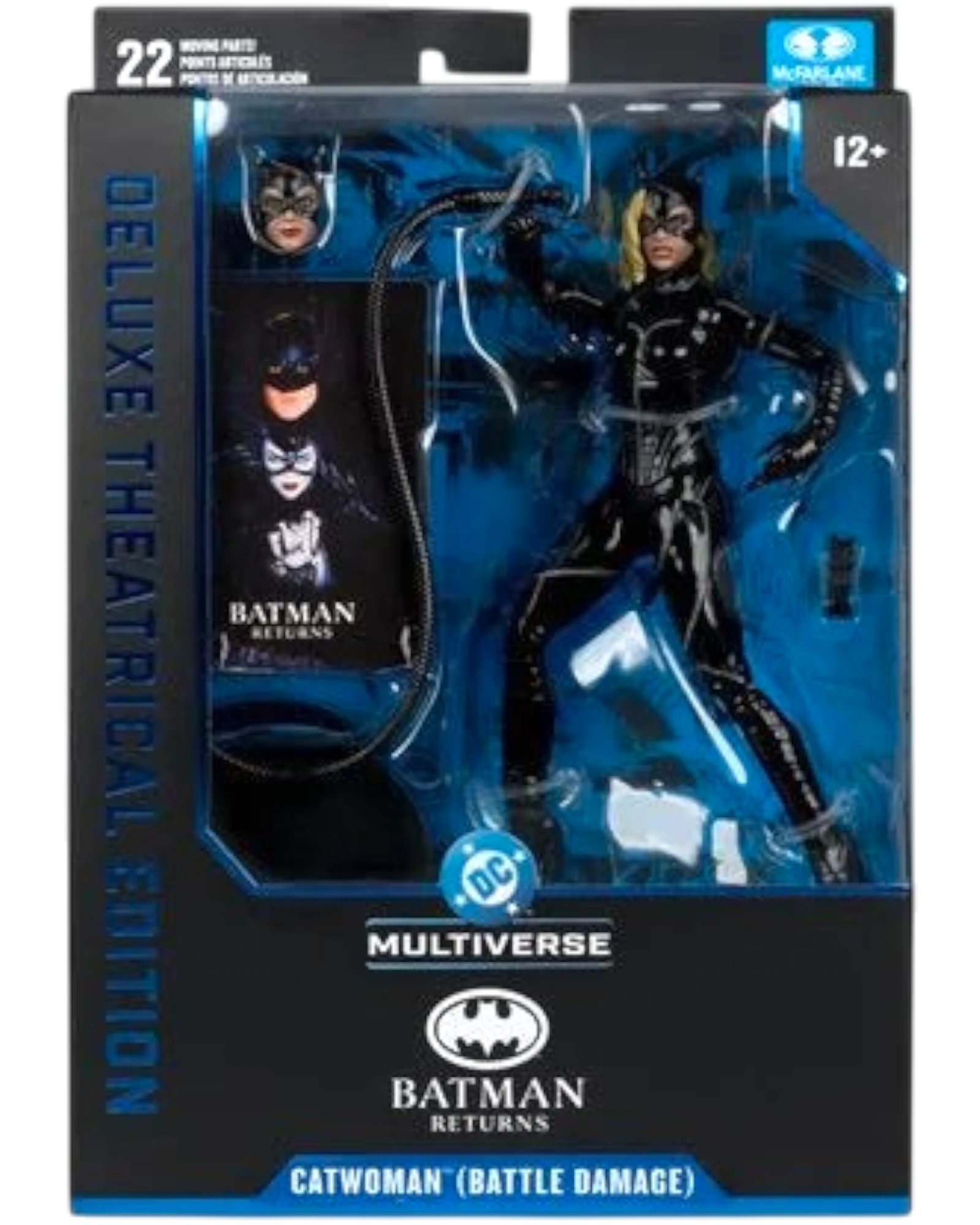 More Than Diecast Batman Returns Battle Damaged Catwoman action figure in deluxe theatrical window box packaging