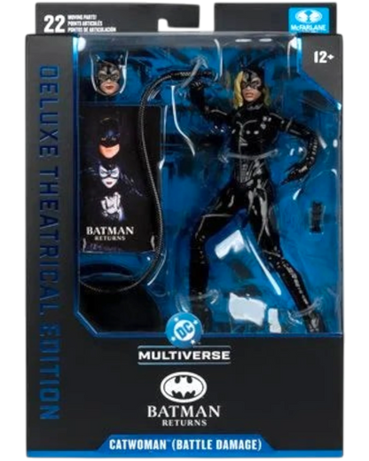 More Than Diecast Batman Returns Battle Damaged Catwoman action figure in deluxe theatrical window box packaging