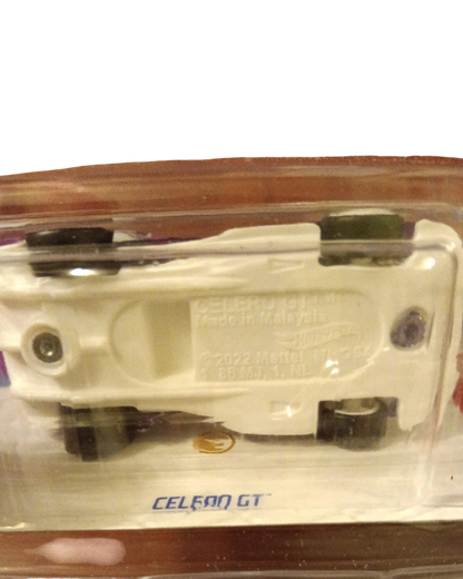 More Than Diecast Hot Wheels Celero GT Super Treasure Hunt 1:64 scale car showing the white chassis and base details