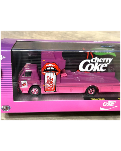 More Than Diecast M2 Machines 1:64 scale purple Cherry Coke 1966 Dodge L600 COE hauler in display packaging