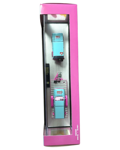 More Than Diecast M2 Machines 1:64 scale Cherry Coke set featuring a pink 1976 Ford Bronco and 1995 Ford Ranger XLT.