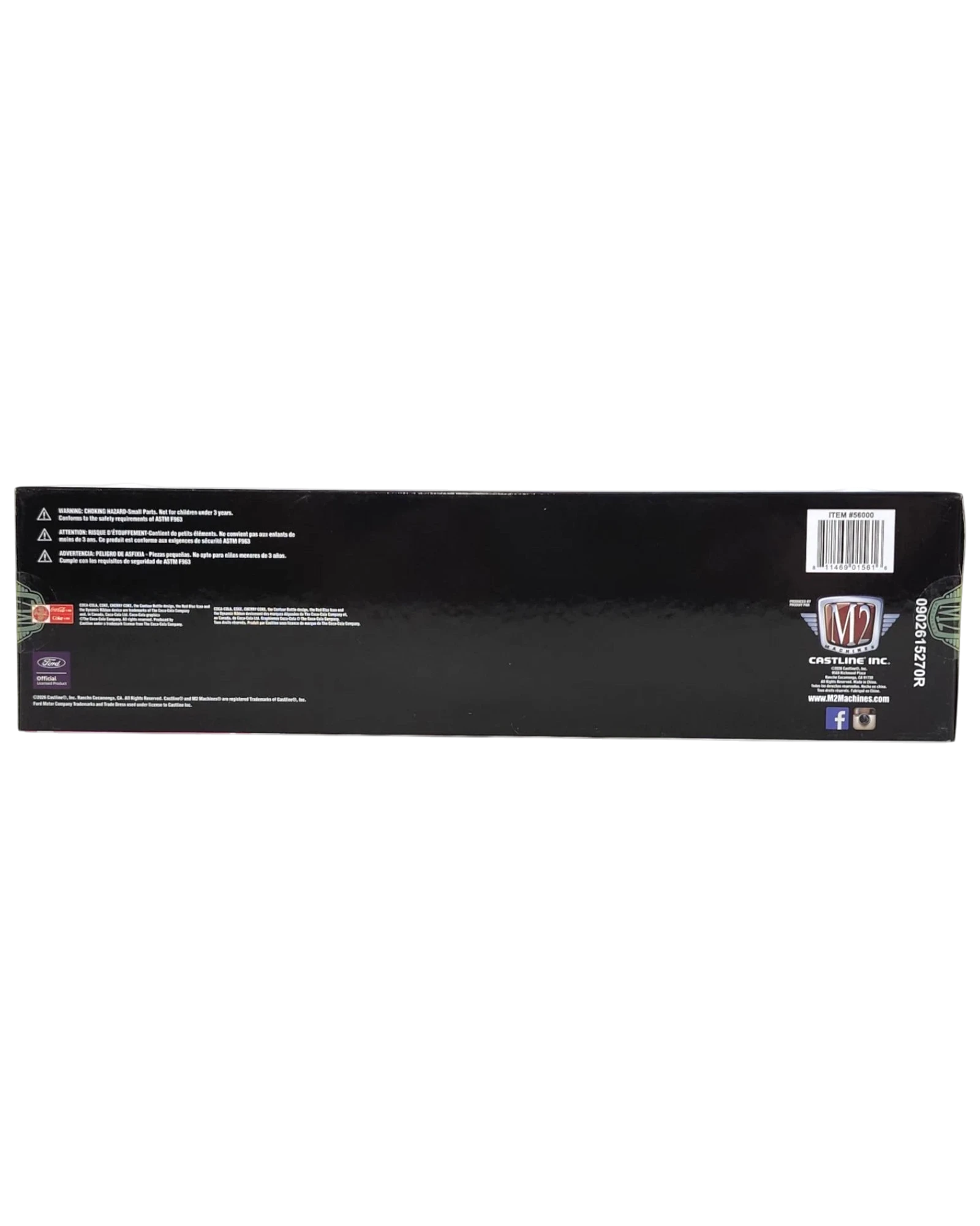 More Than Diecast M2 Machines Cherry Coke Hauler set packaging back view with branding and safety information