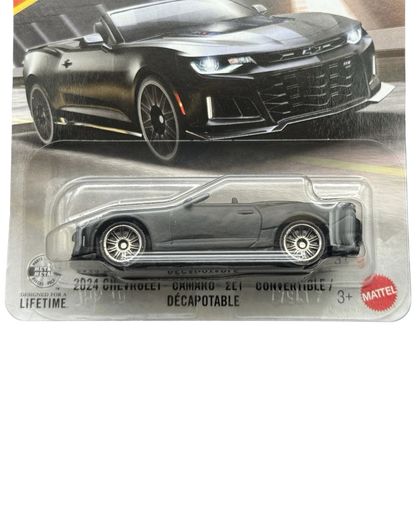 More Than Diecast Matchbox 2024 Chevrolet Camaro ZL1 convertible die-cast car in 1:64 scale on blister card packaging