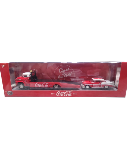 More Than Diecast M2 Machines 1958 Chevrolet Spartan LCF truck and 1956 Chevrolet Bel Air Coca-Cola collector set
