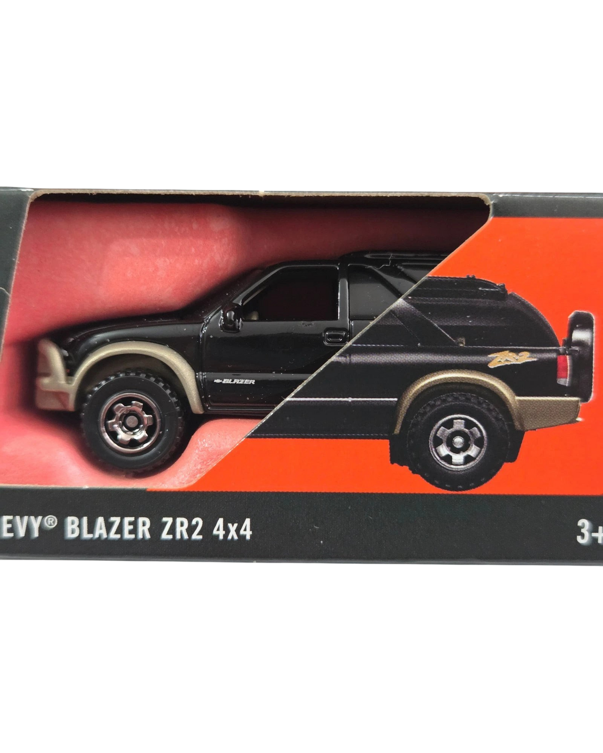 More Than Diecast 1:64 scale black 2002 Chevy Blazer ZR2 4x4 die-cast SUV in original Matchbox Moving Parts packaging