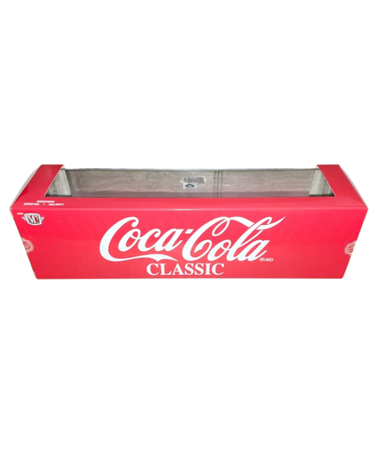 More Than Diecast Coca-Cola Classic branded red display box for M2 Machines diecast truck models