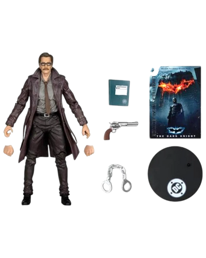More Than Diecast McFarlane DC Multiverse Commissioner Gordon action figure with accessories and display base