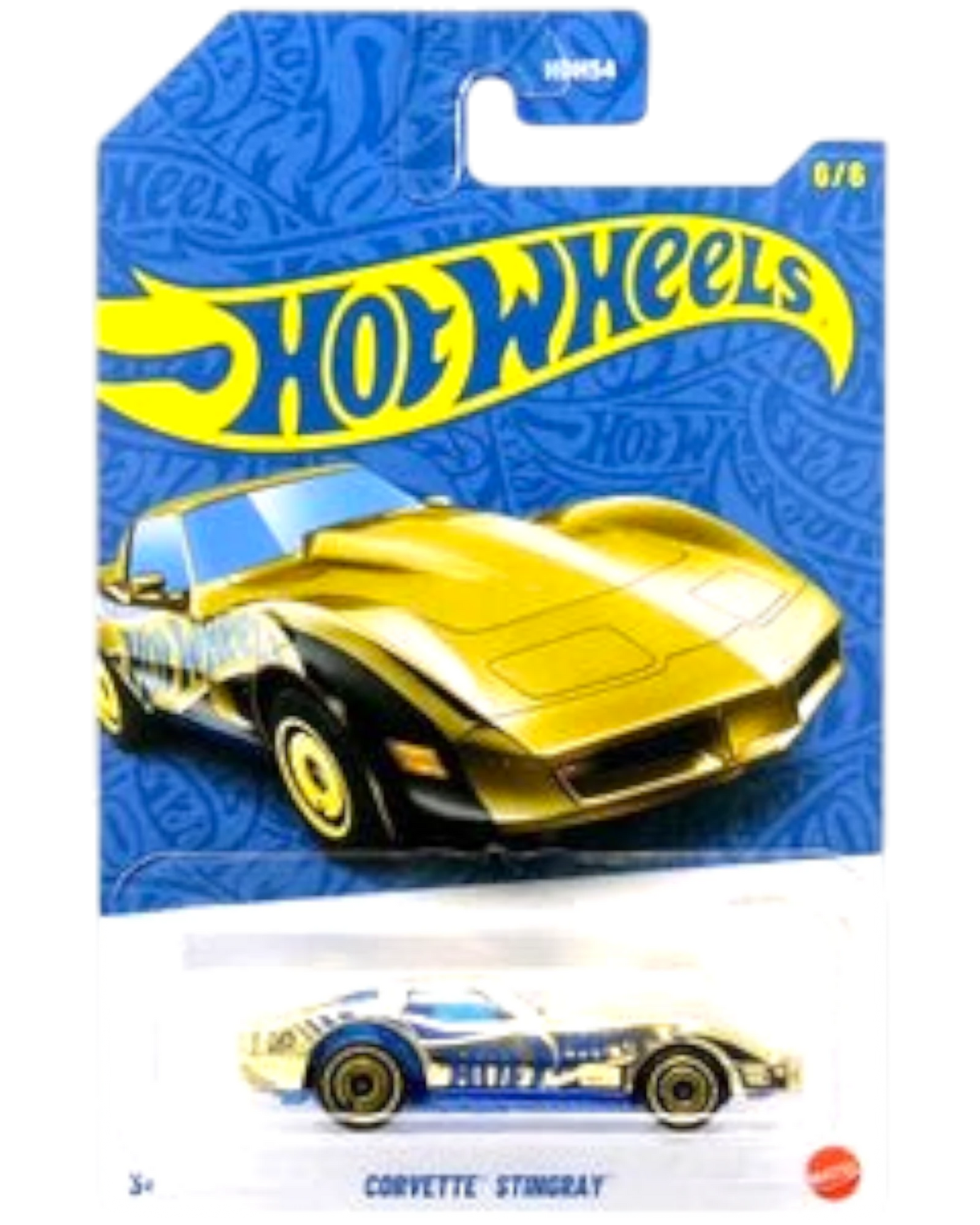 More Than Diecast Hot Wheels 2026 Corvette Stingray Pearl and Chrome Chase die-cast car in original blister packaging.
