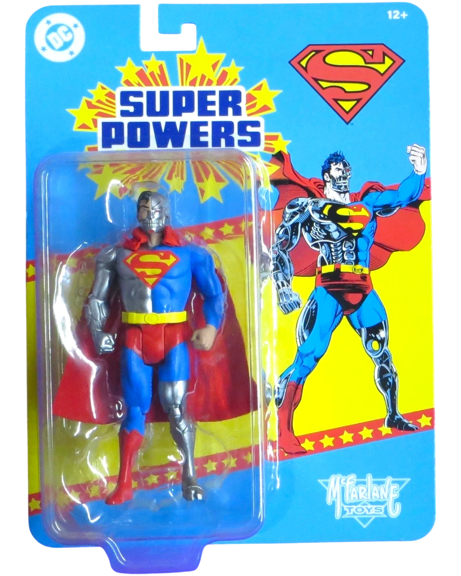More Than Diecast McFarlane Super Powers Cyborg Superman action figure in original blister card packaging