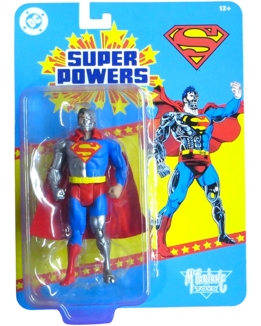 More Than Diecast McFarlane Super Powers Cyborg Superman action figure in original blister card packaging