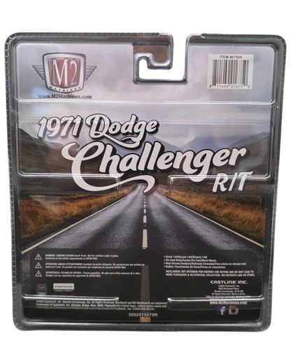 More Than Diecast M2 1971 Dodge Challenger R/T diorama packaging back view with road graphic