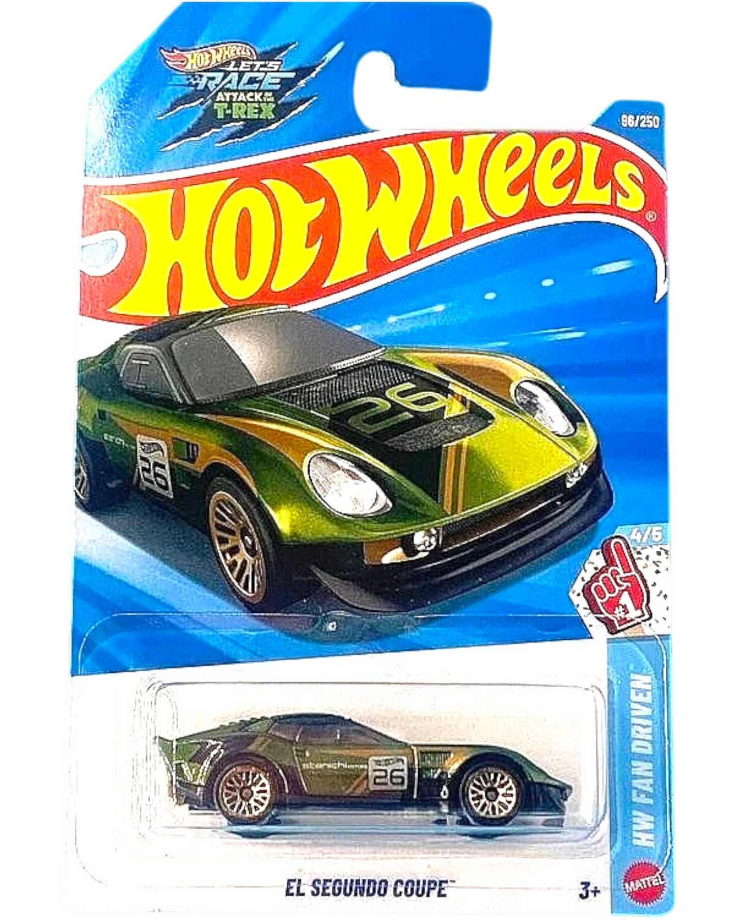 More Than Diecast Hot Wheels El Segundo Coupe in metalflake dark green, a 1:64 scale collectible hot rod toy car.