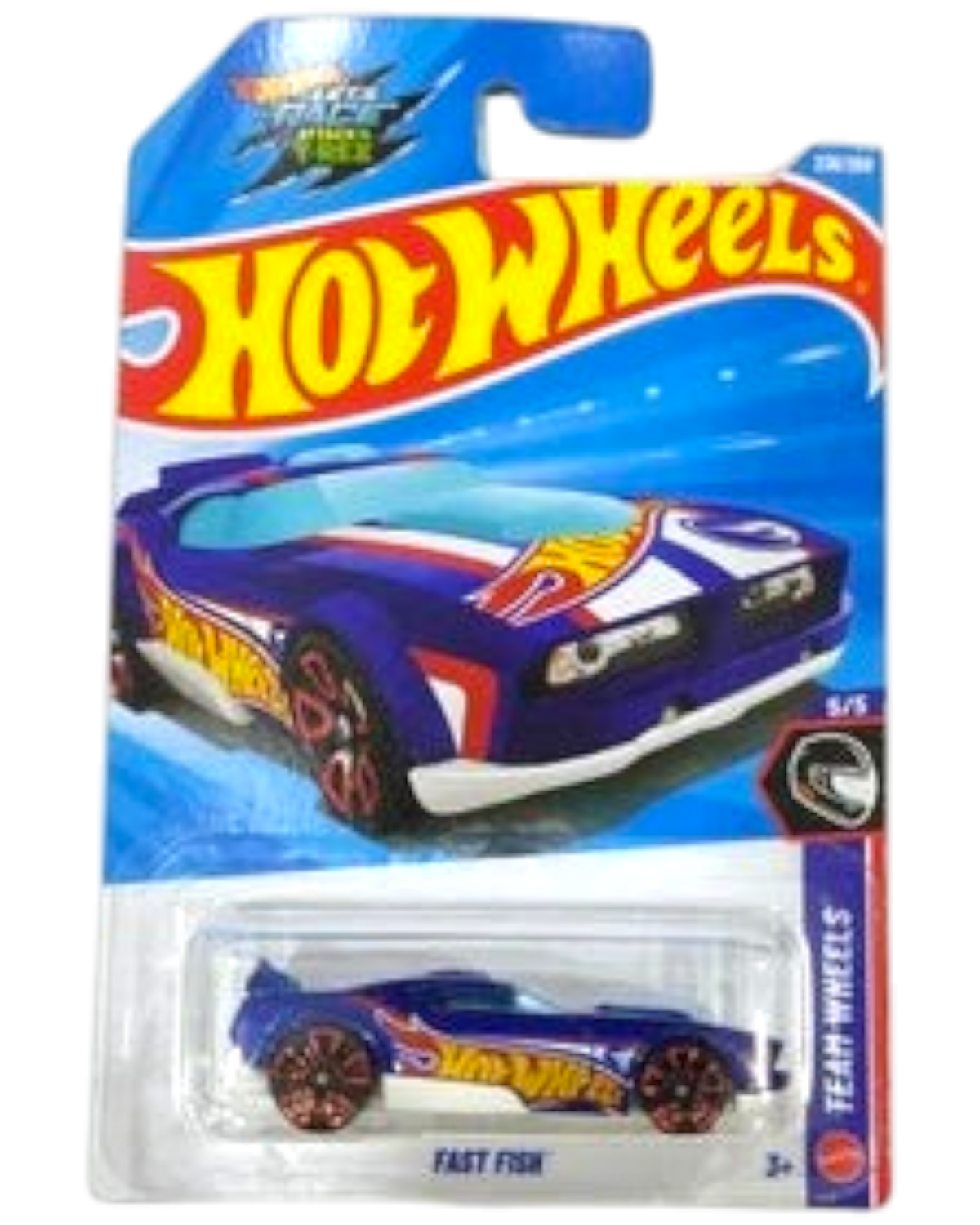 More Than Diecast 2026 Hot Wheels Fast Fish Treasure Hunt die-cast car in original blister packaging