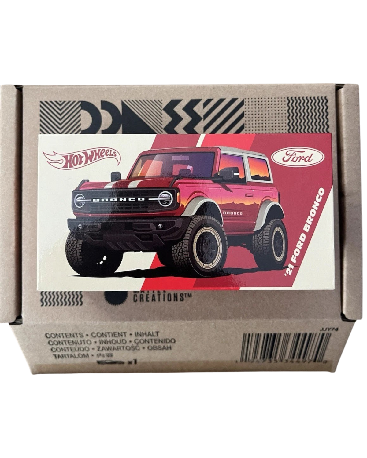 More Than Diecast Hot Wheels RLC Exclusive 2021 Ford Bronco dual-pack box featuring red die-cast truck illustration