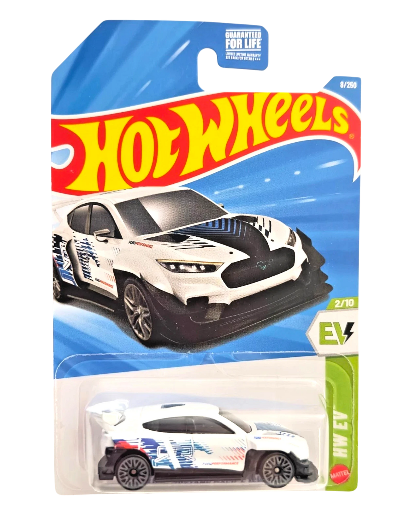 More Than Diecast Hot Wheels Ford Mustang Mach-E 1400 white diecast car in original blister packaging