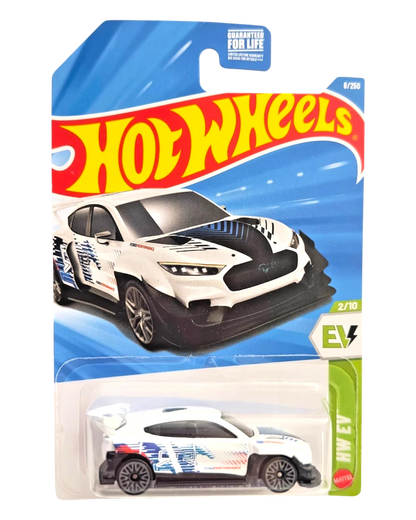 More Than Diecast Hot Wheels Ford Mustang Mach-E 1400 white diecast car in original blister packaging