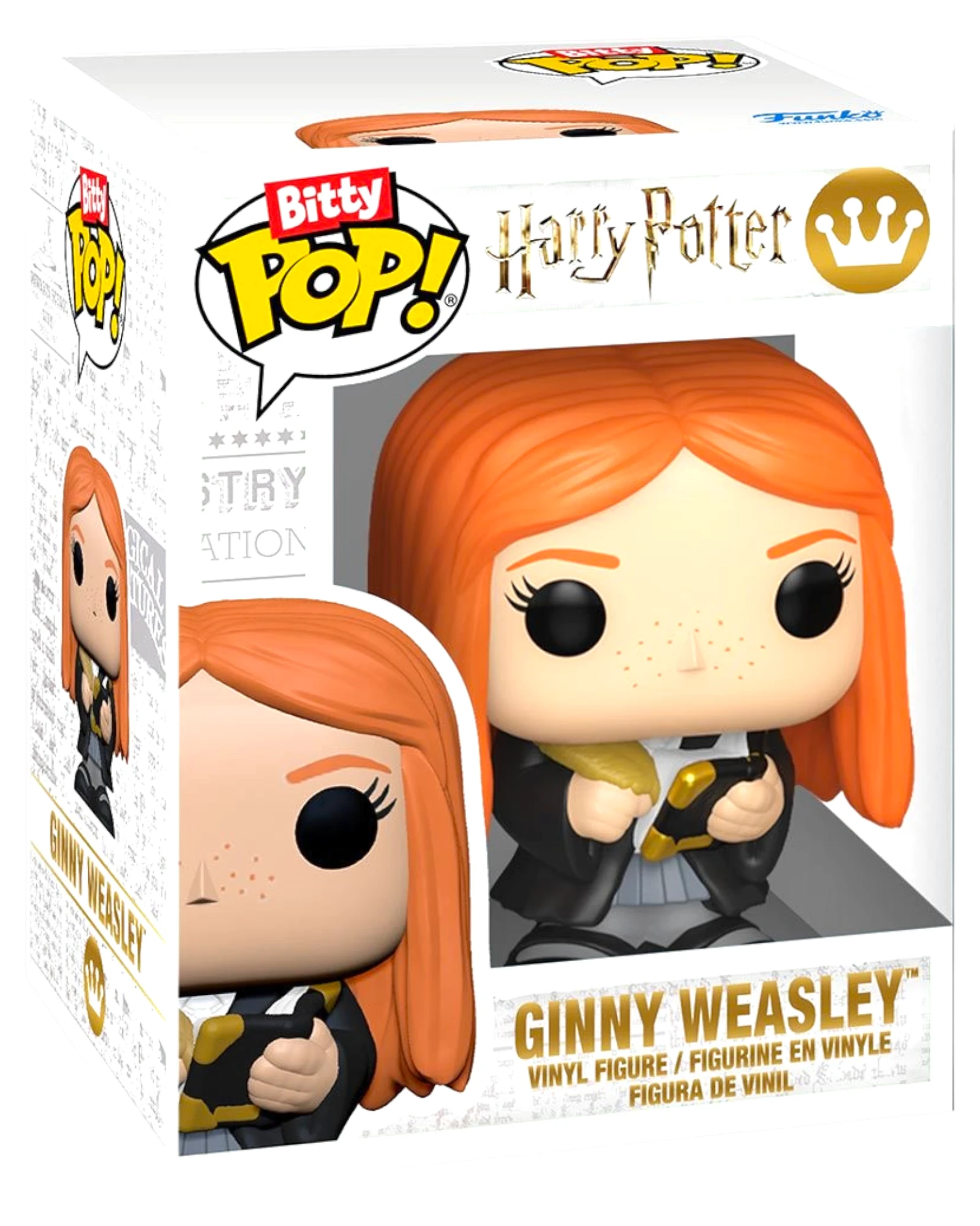 More Than Diecast Funko Bitty Pop! Ginny Weasley vinyl figure in a clear display box with Harry Potter branding.