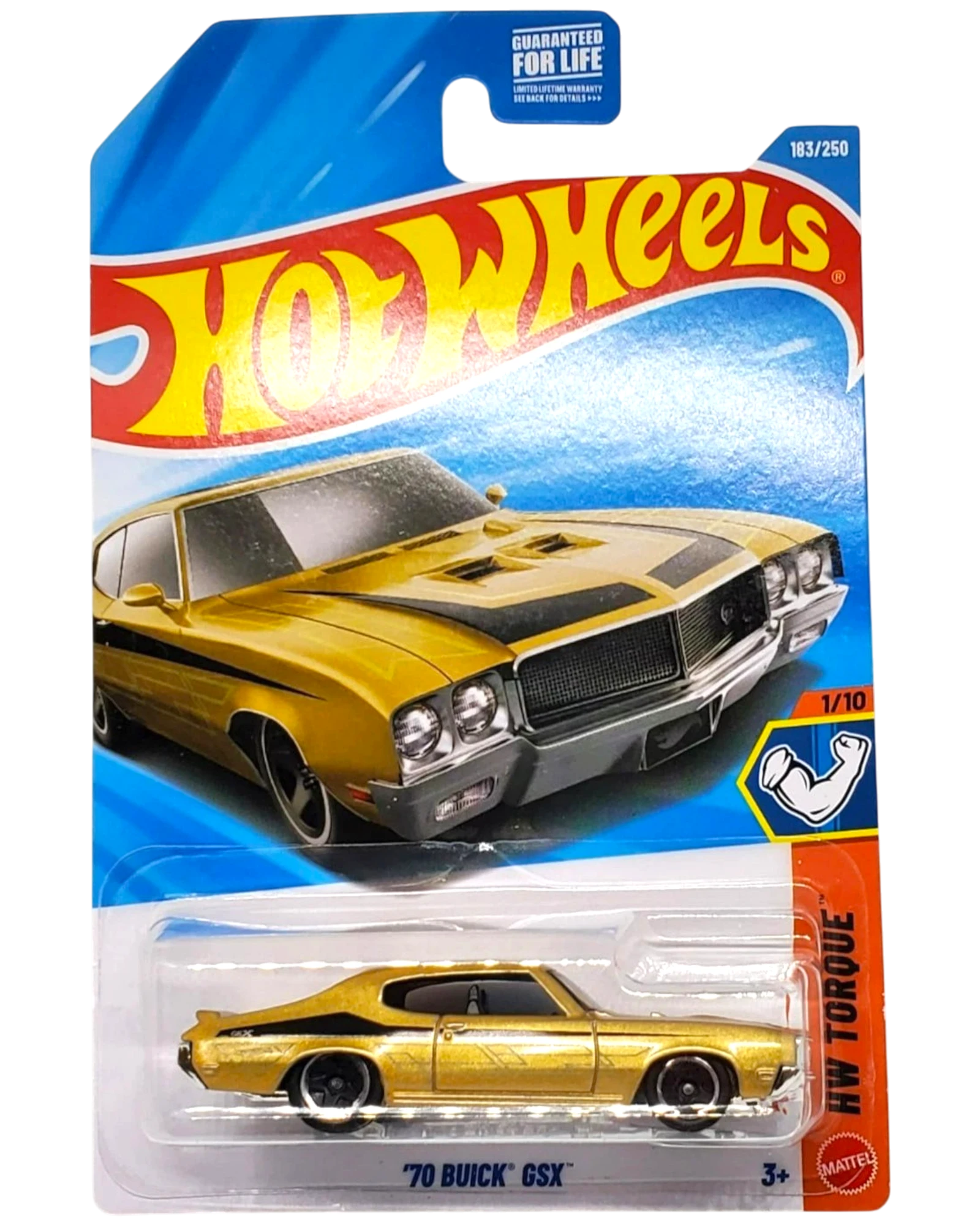More Than Diecast 2026 Hot Wheels gold 1970 Buick GSX diecast car in original blister packaging from HW Torque series.