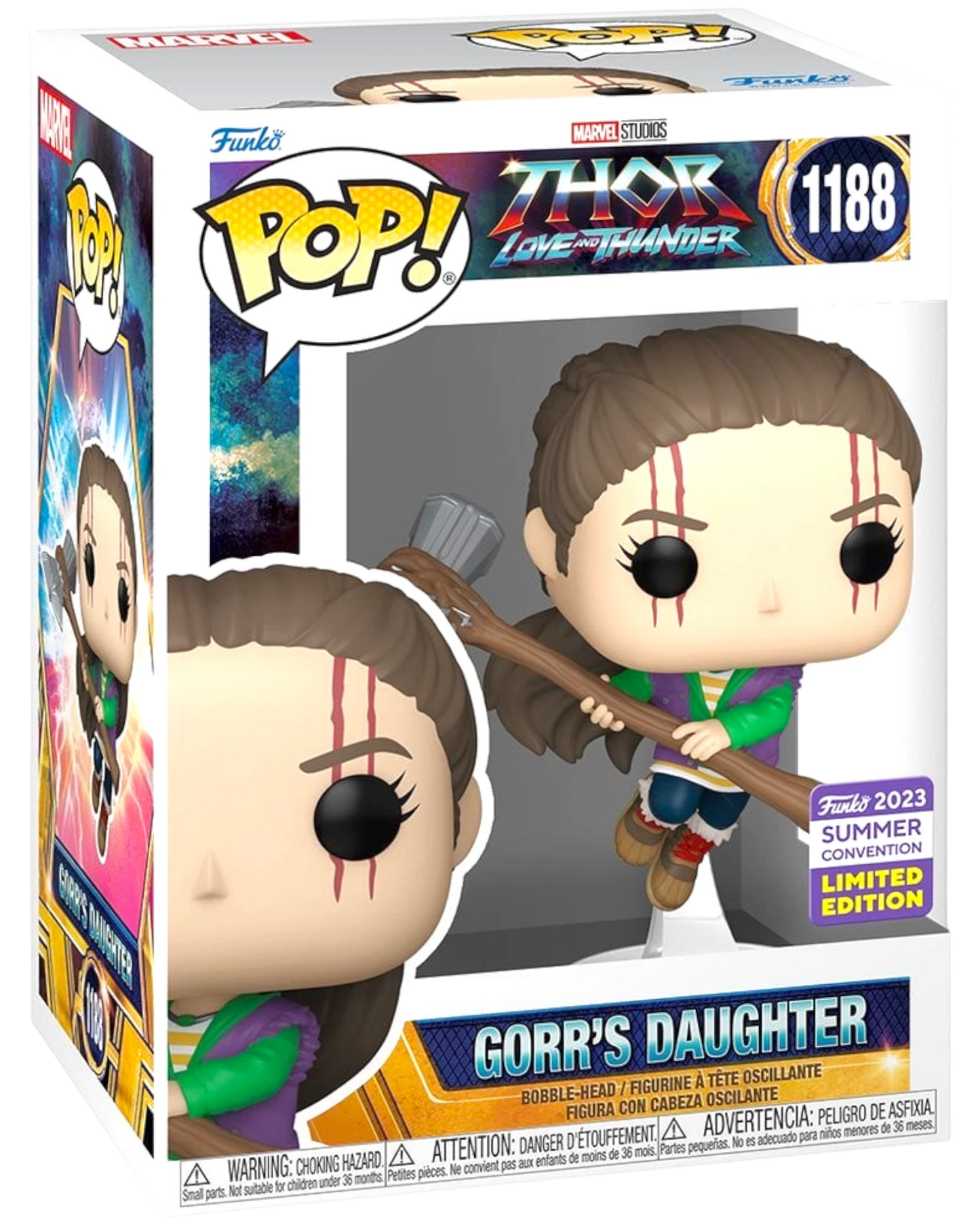 More Than Diecast Thor: Love and Thunder Gorr's Daughter Funko Pop! Vinyl Figure #1188, a limited edition 2023 convention exclusive.
