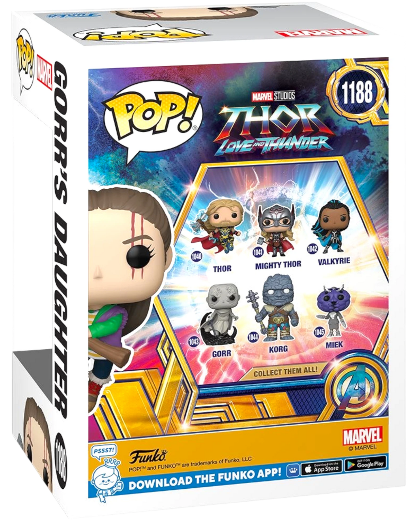 More Than Diecast Thor: Love and Thunder Gorr's Daughter Funko Pop! Vinyl Figure #1188, 2023 Convention Exclusive, holding Stormbreaker.