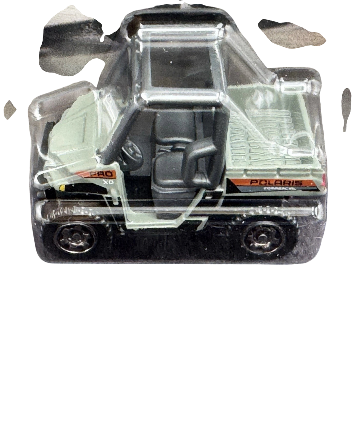 More Than Diecast 1:64 scale gray Polaris Ranger EV utility vehicle from the 2026 Matchbox MBX Team series