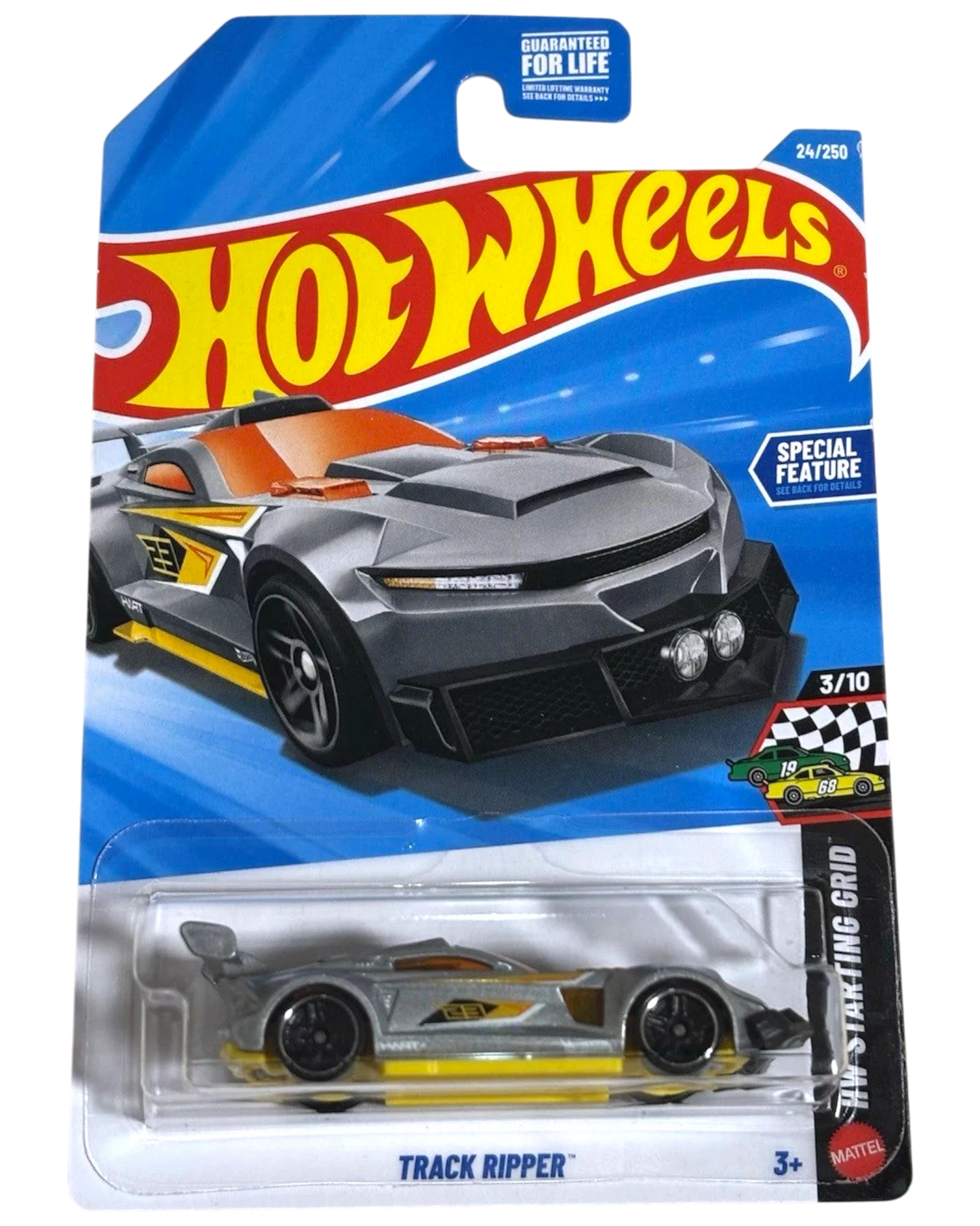More Than Diecast Hot Wheels Track Ripper 24/250 gray die-cast toy car in original blister packaging