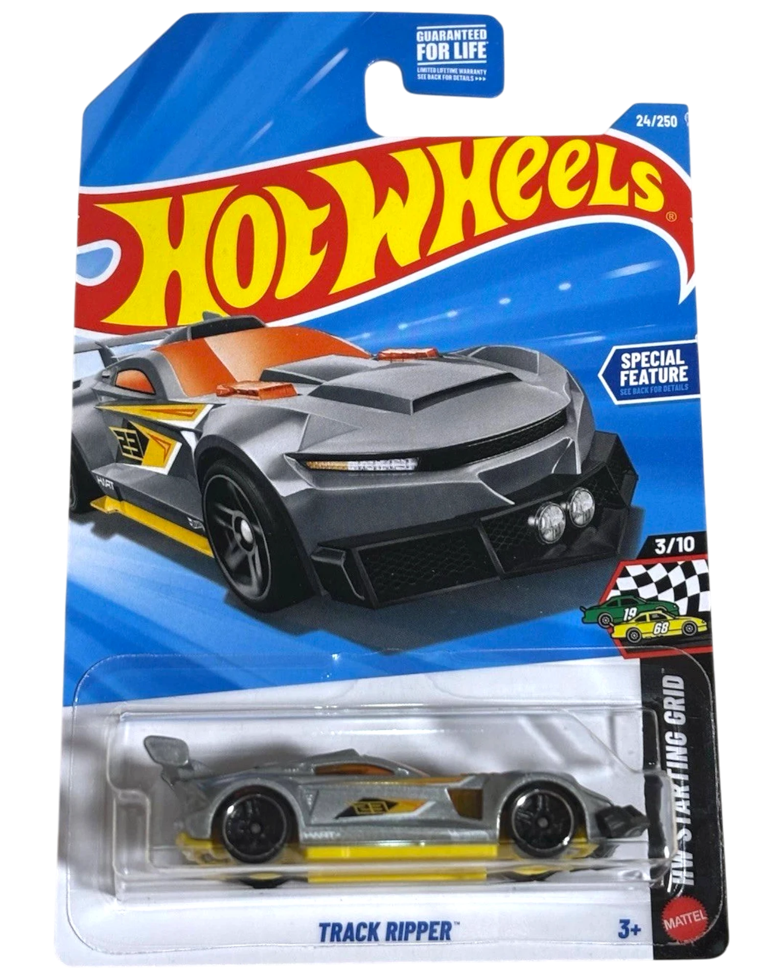 More Than Diecast Hot Wheels Track Ripper 24/250 gray die-cast toy car in original blister packaging