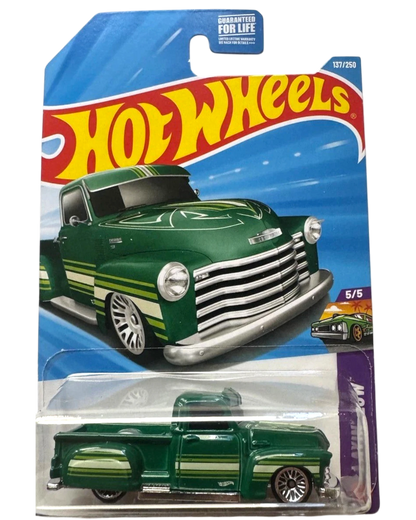 More Than Diecast Hot Wheels Layin' Low La Troca green custom pickup truck in original blister card packaging