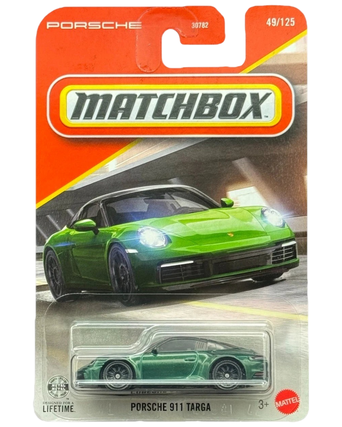 More Than Diecast Matchbox 2026 MBX Team green Porsche 911 Targa diecast toy car in original blister packaging