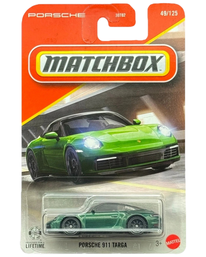 More Than Diecast Matchbox 2026 MBX Team green Porsche 911 Targa diecast toy car in original blister packaging