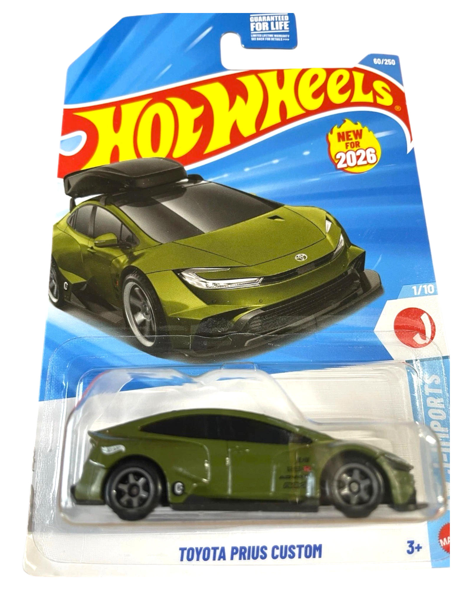 More Than Diecast Hot Wheels 2026 Toyota Prius Custom in green, 1:64 scale die-cast car from HW J-Imports series.