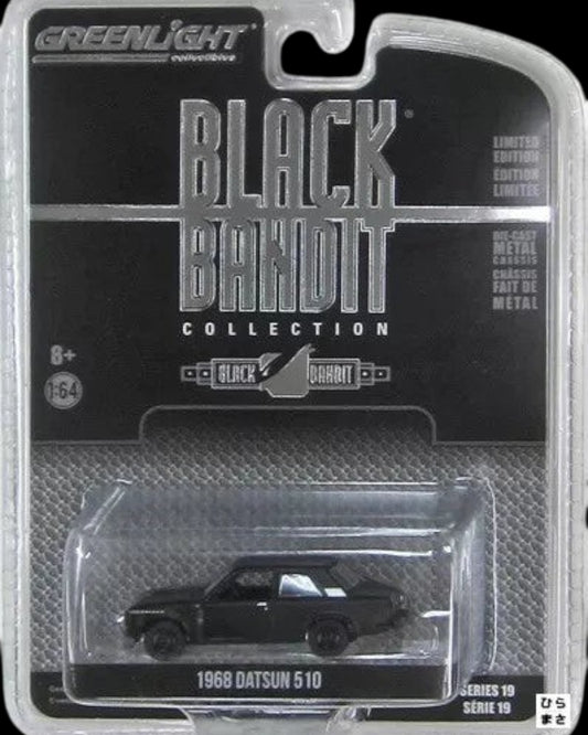 More Than Diecast Greenlight Black Bandit 1968 Datsun 510 1:64 scale die-cast car in black packaging