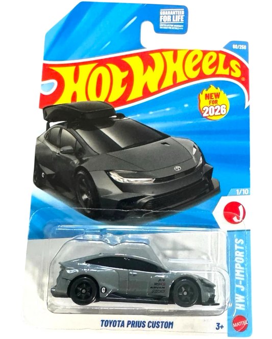 More Than Diecast Hot Wheels grey Toyota Prius Custom JDM die-cast car in original blister packaging