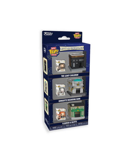 More Than Diecast Funko Bitty Pop! Town Harry Potter 3-pack featuring The Leaky Cauldron, Gringotts, and Flourish & Blotts