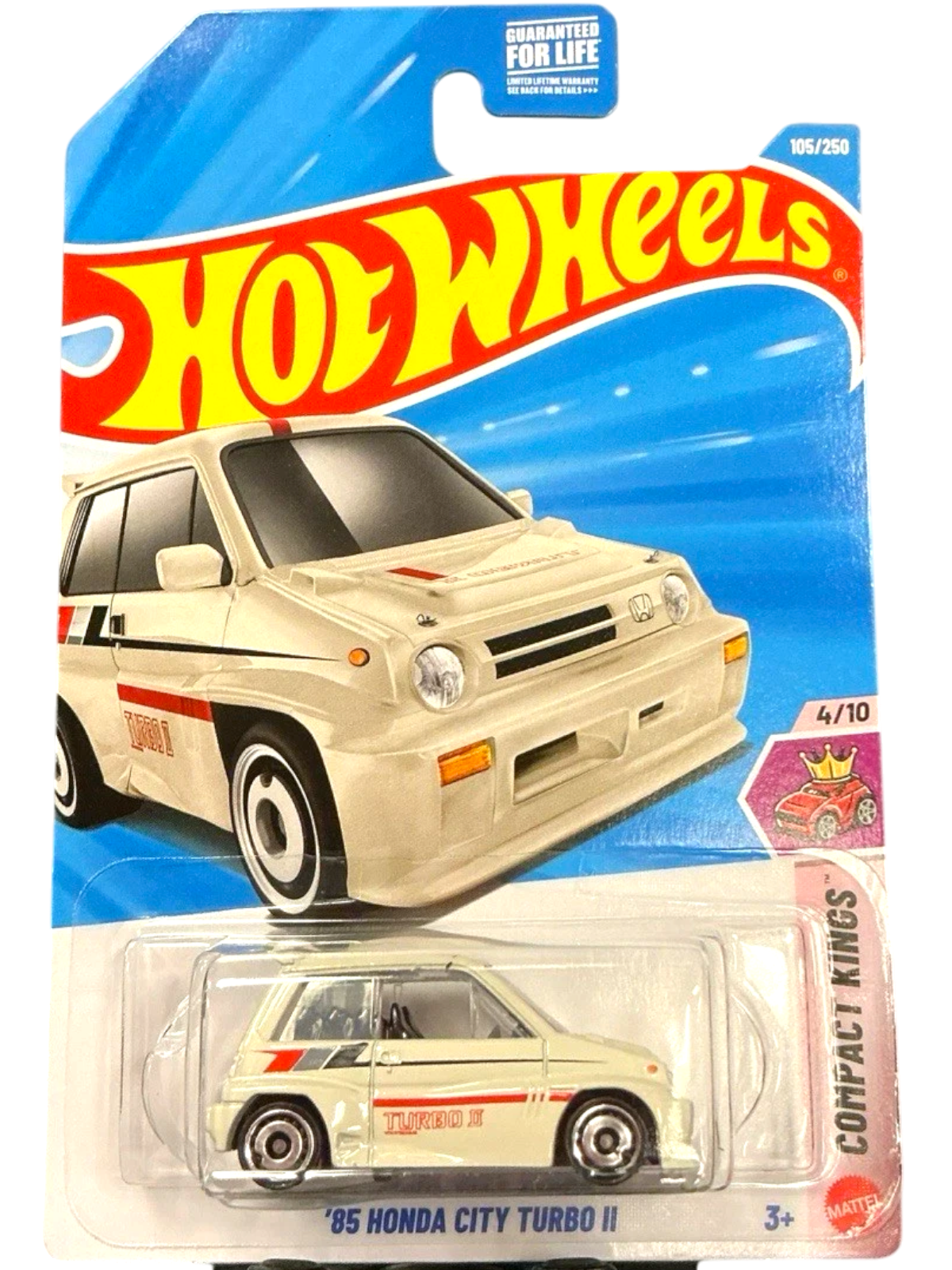 More Than Diecast 2026 Hot Wheels '85 Honda City Turbo II die-cast car in white packaging