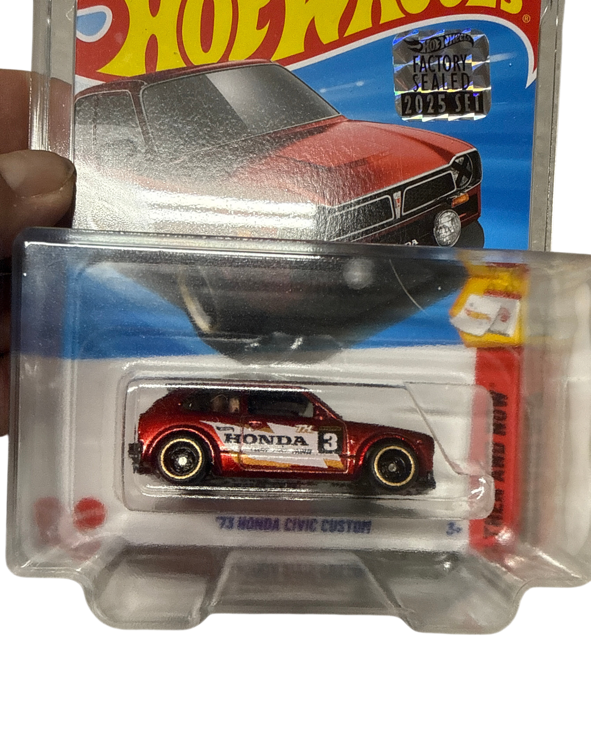 More Than Diecast Hot Wheels 73 Honda Civic Custom Super Treasure Hunt in factory sealed blister pack