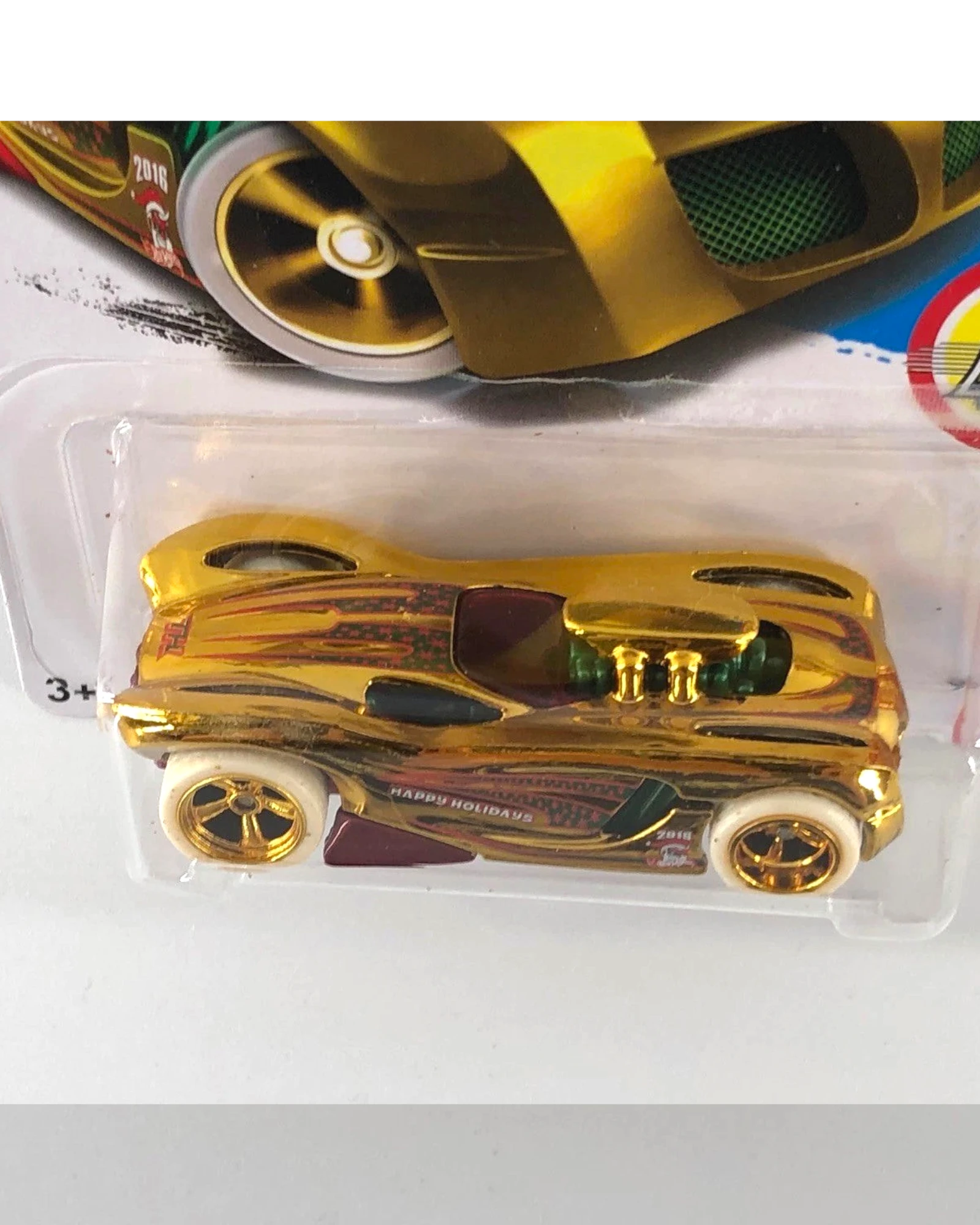 More Than Diecast Hot Wheels 16 Angels gold Super Treasure Hunt car in original blister packaging