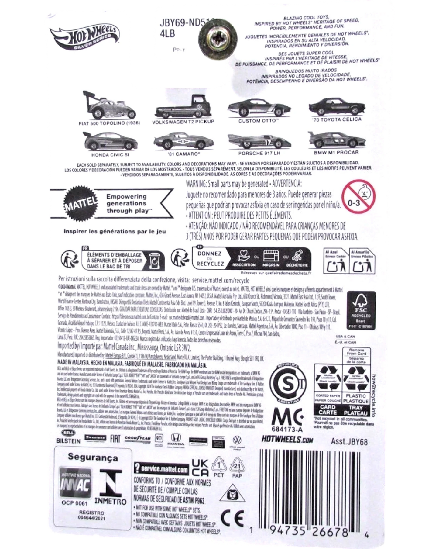 More Than Diecast silver series Hot Wheels 1936 Fiat 500 Topolino diecast car